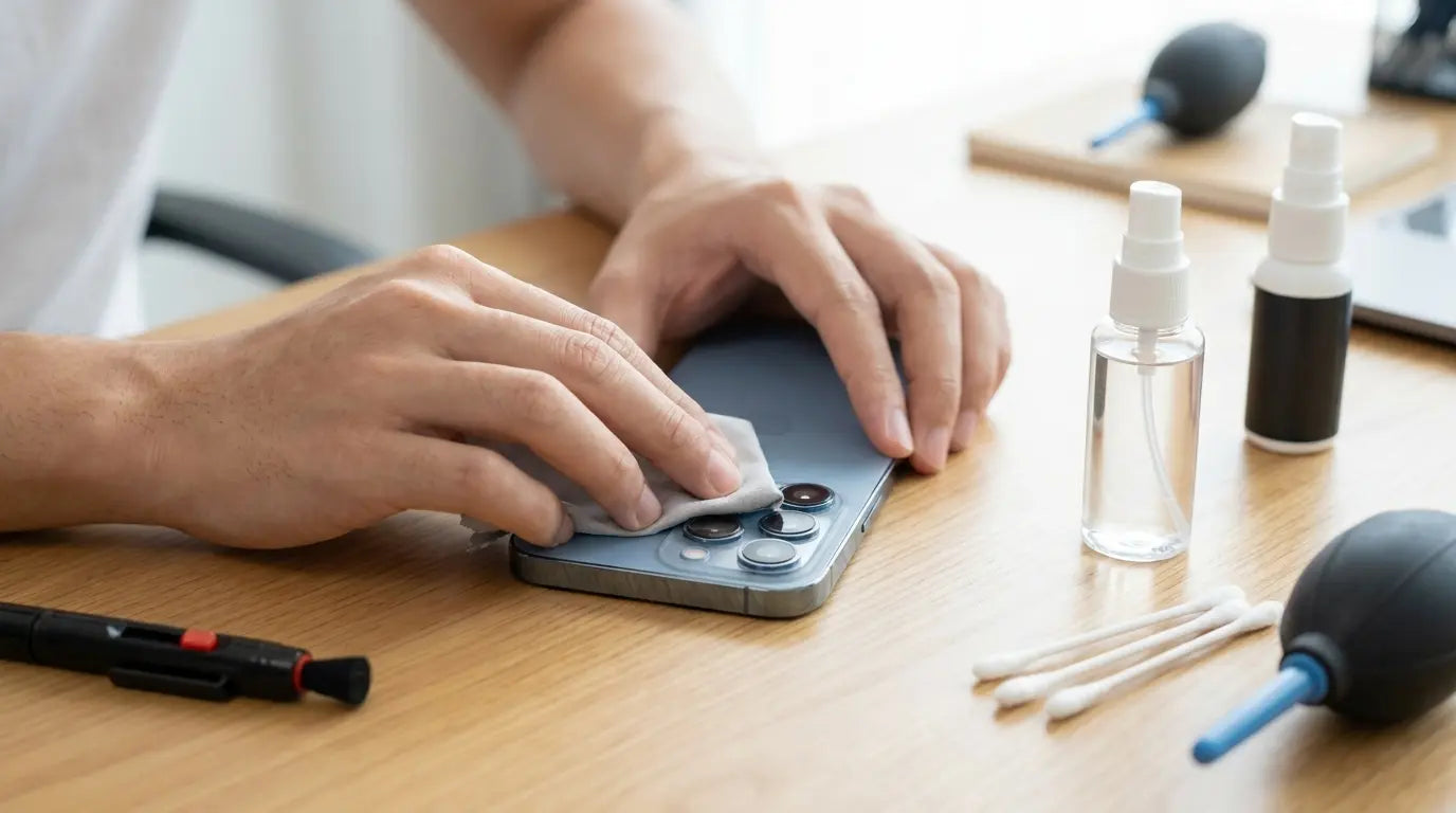how to clean phone camera lens