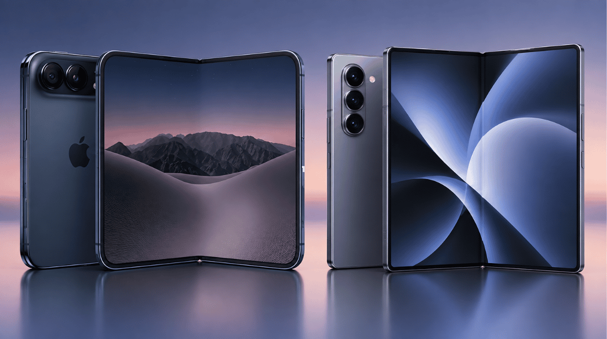 iPhone Duo vs Galaxy Z Fold 8 flagship foldable smartphone comparison