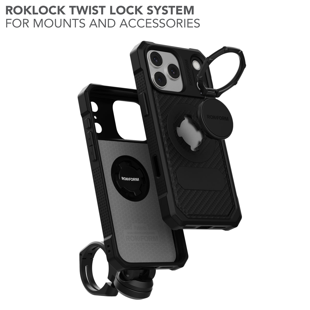 iPhone 17 Pro Max Rugged Case with Roklock™ twist lock system for Mounts and Accessories