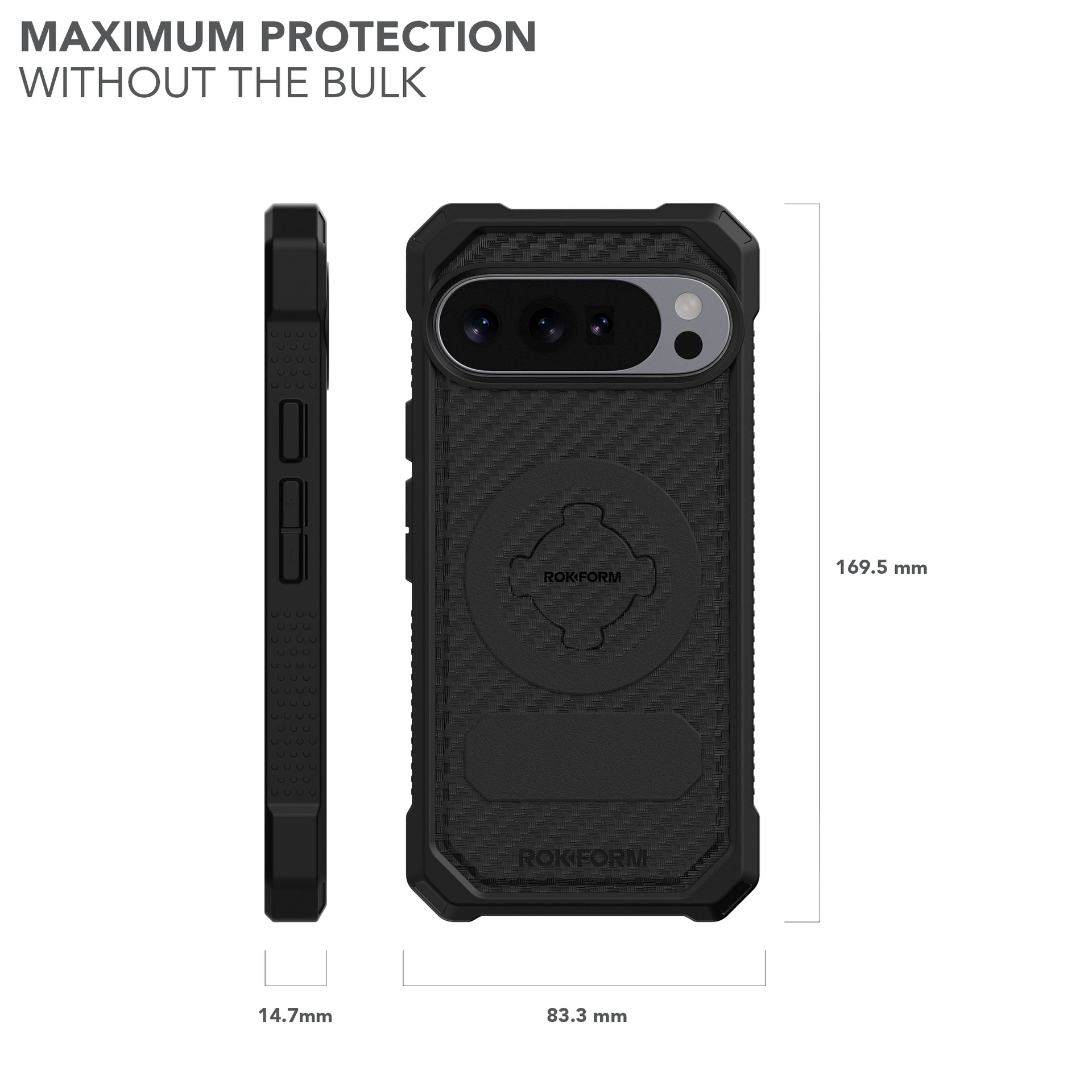 Google Pixel 10 Pro XL Rugged Case Black with Maximum Protection without the Bulk