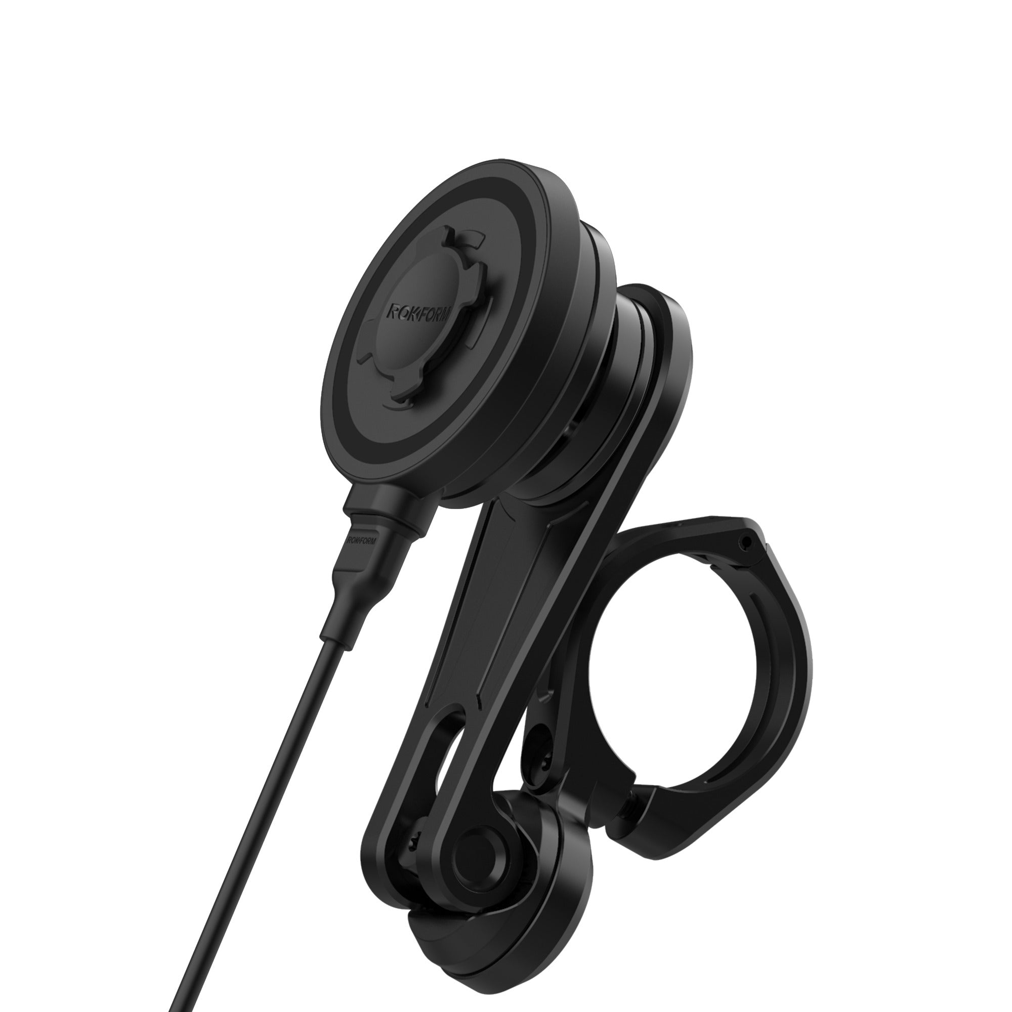 Motorcycle Handlebar Mount + 15W Charging Head w/ Vibration Dampener