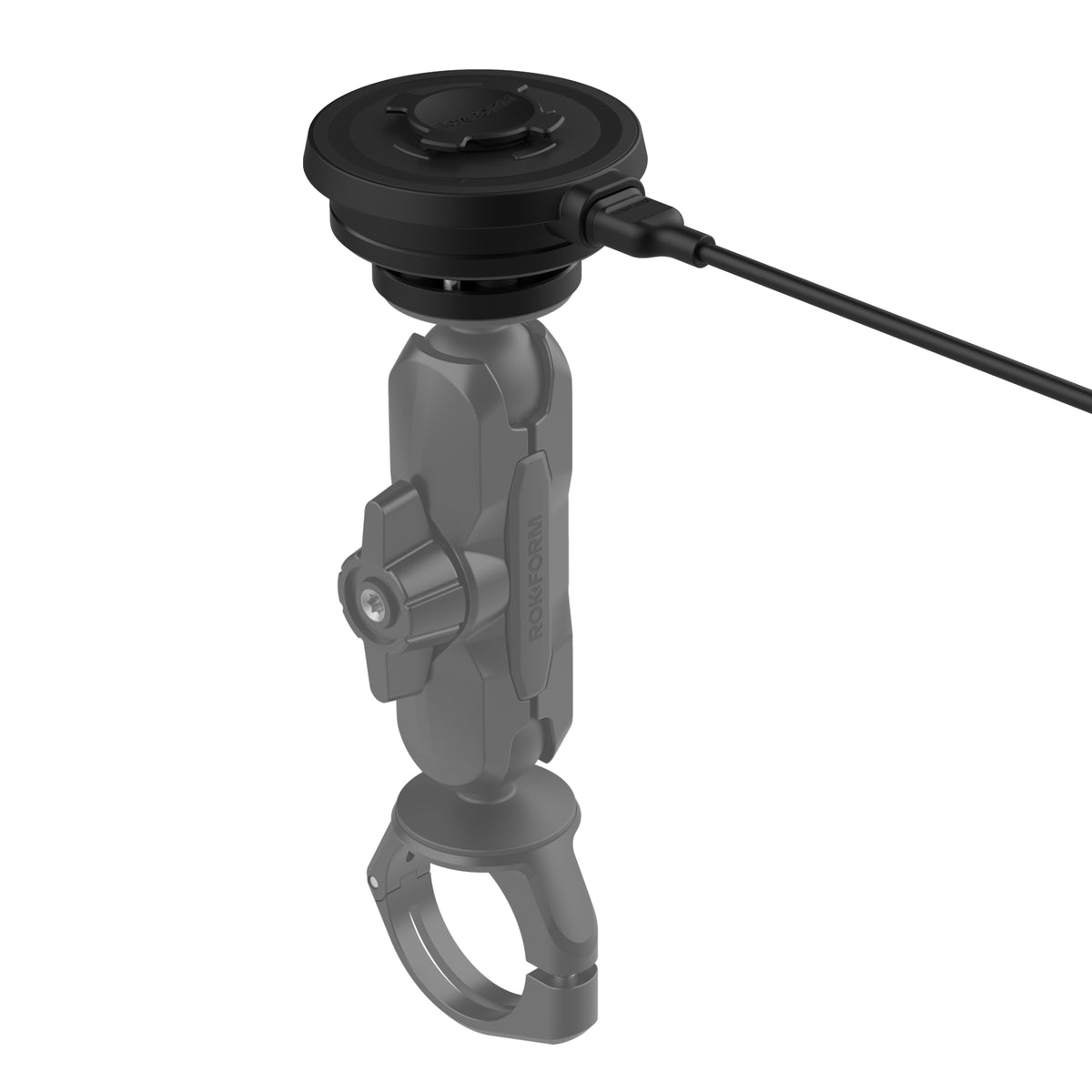 Motorcycle Mount Charging Head on Pro Ball Mount