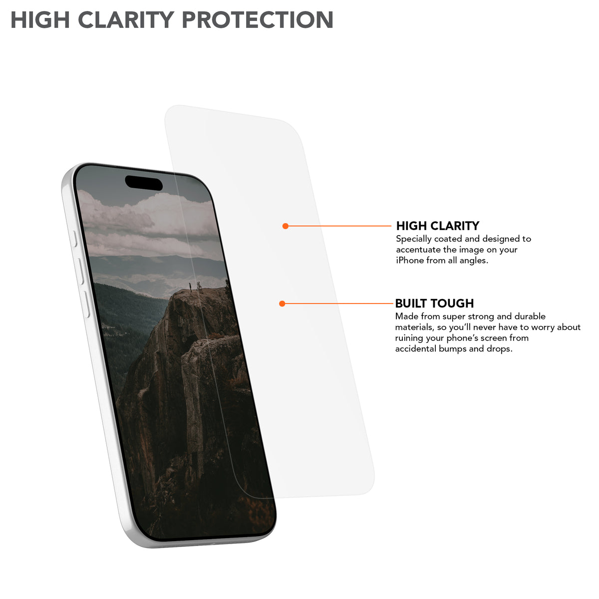 iPhone 17 Tempered Glass Screen Protector with High Clarity Protection