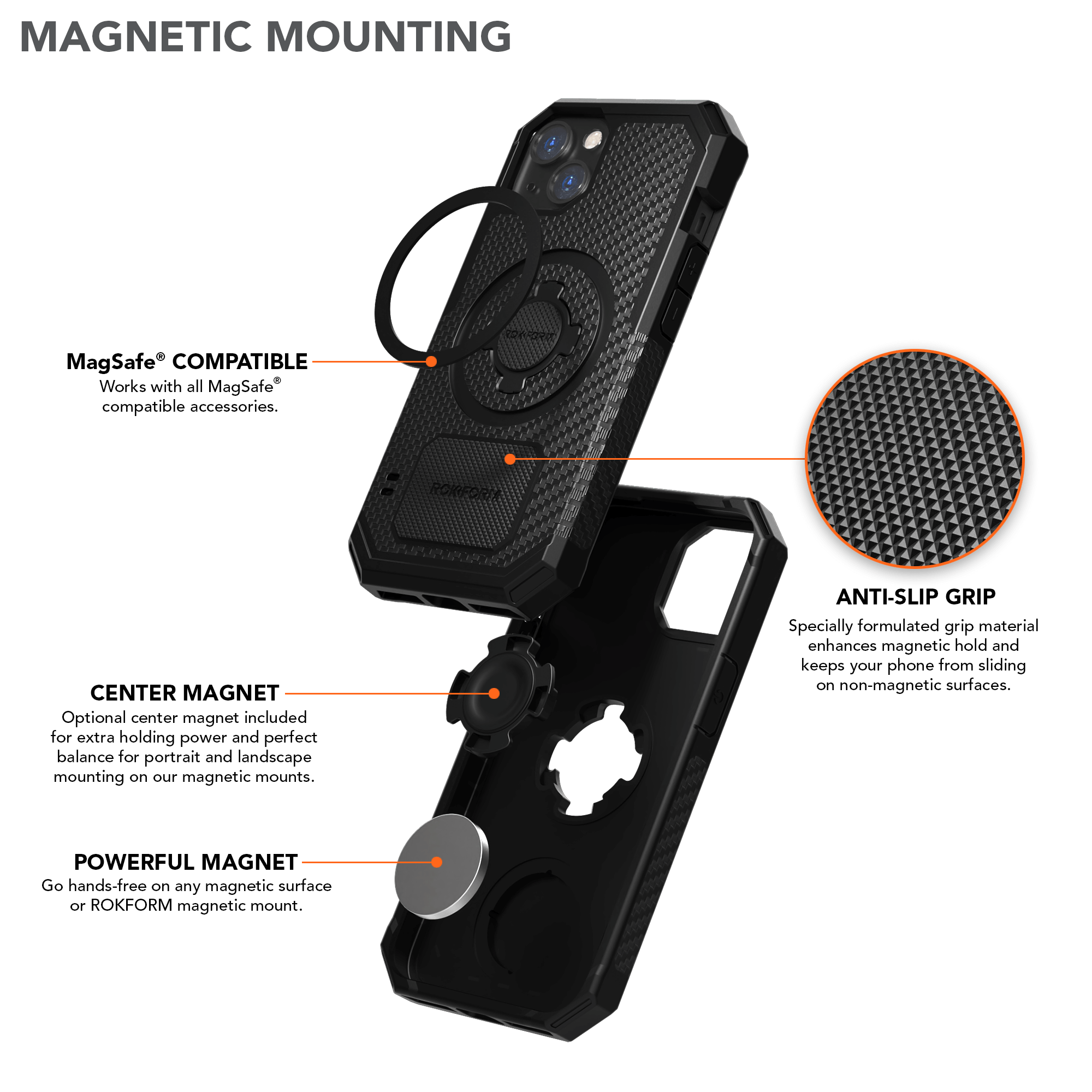Magnetic iPhone 13 Rugged Case