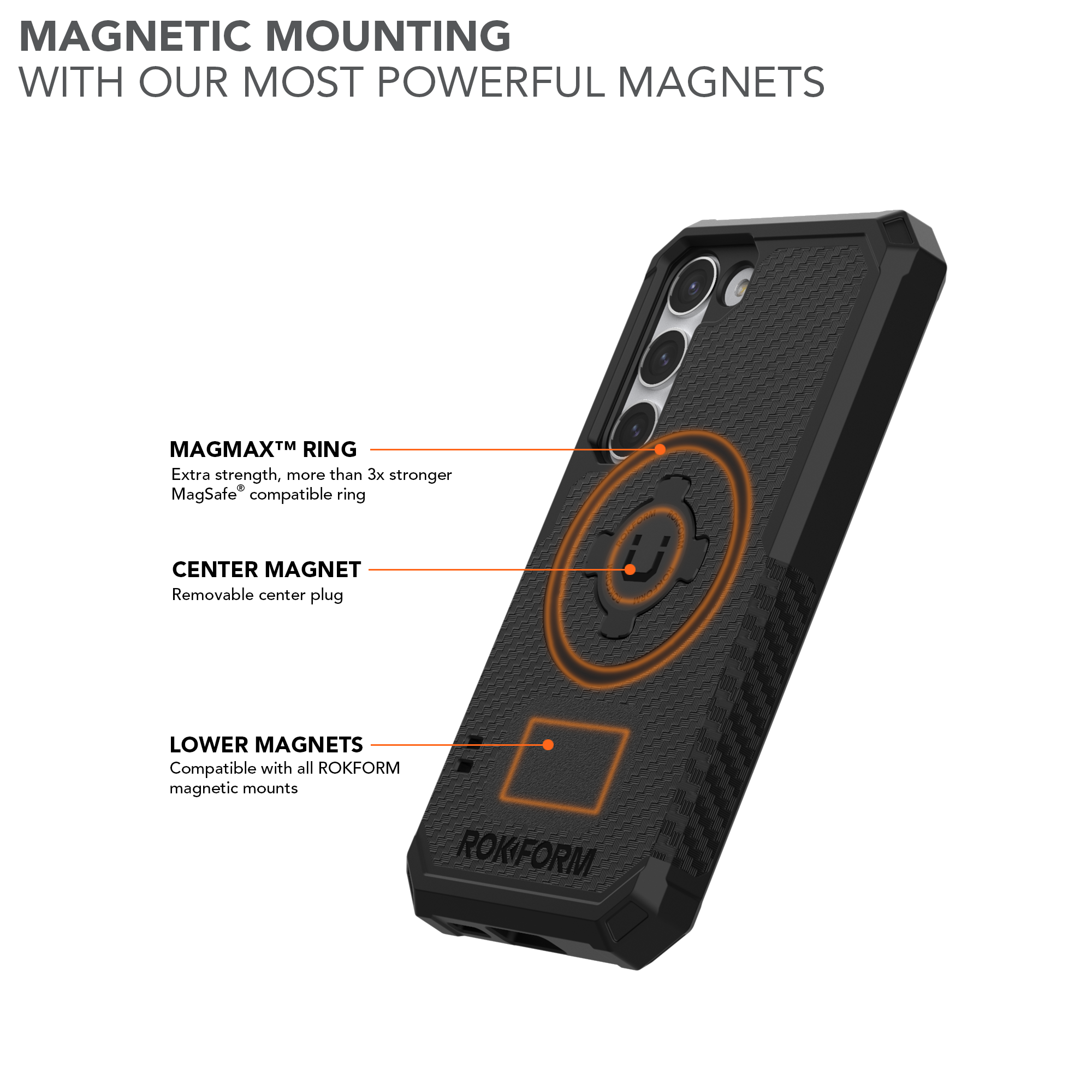 Magnetic Galaxy S23 5G Rugged Case