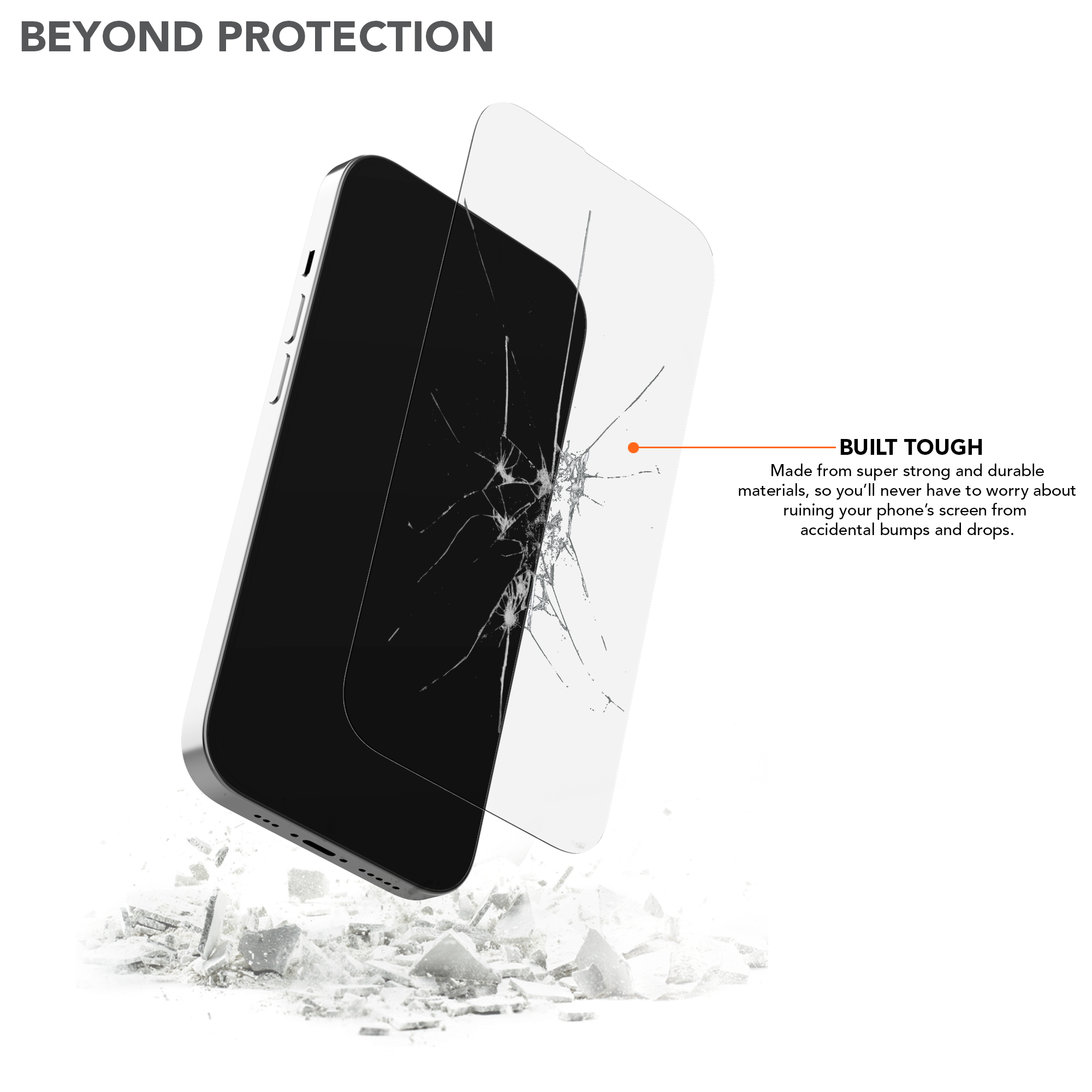 Tough iPhone 14 Tempered Glass Screen Protector 