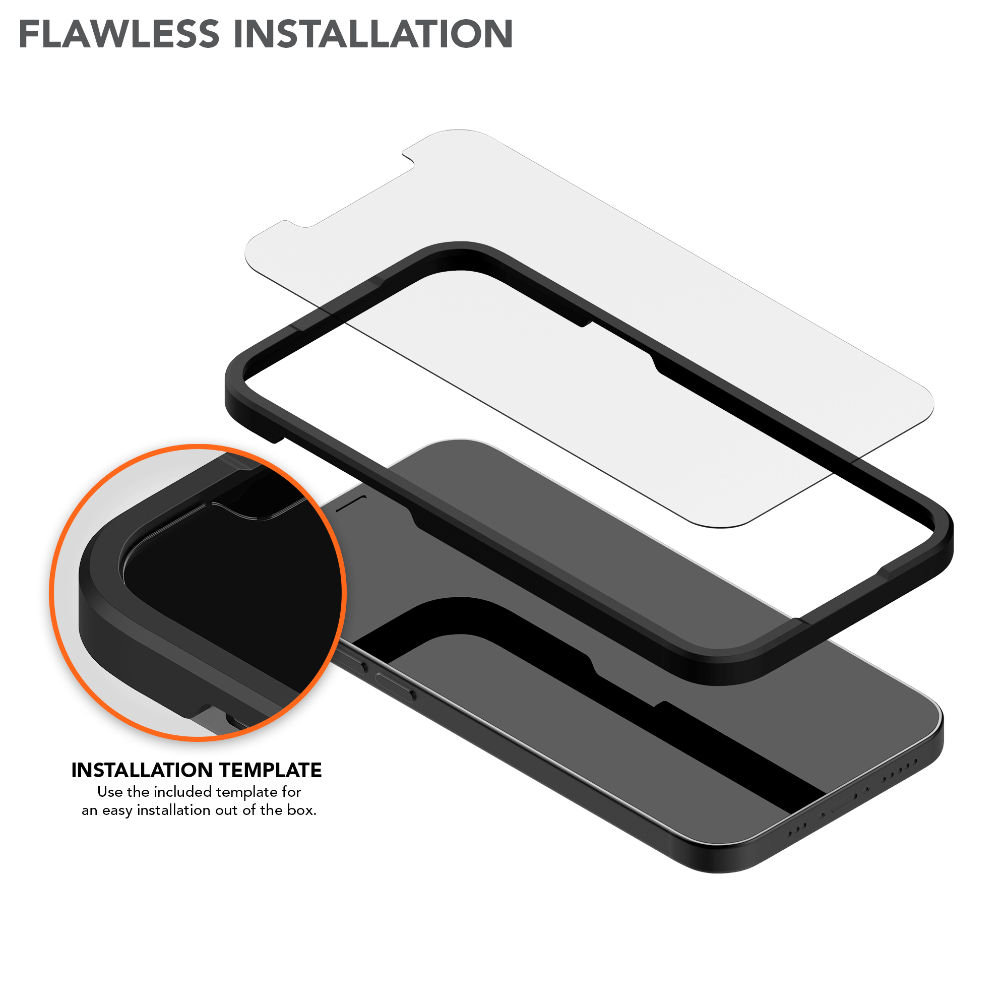 Easy to Install iPhone 12 Mini Tempered Glass Screen Protector