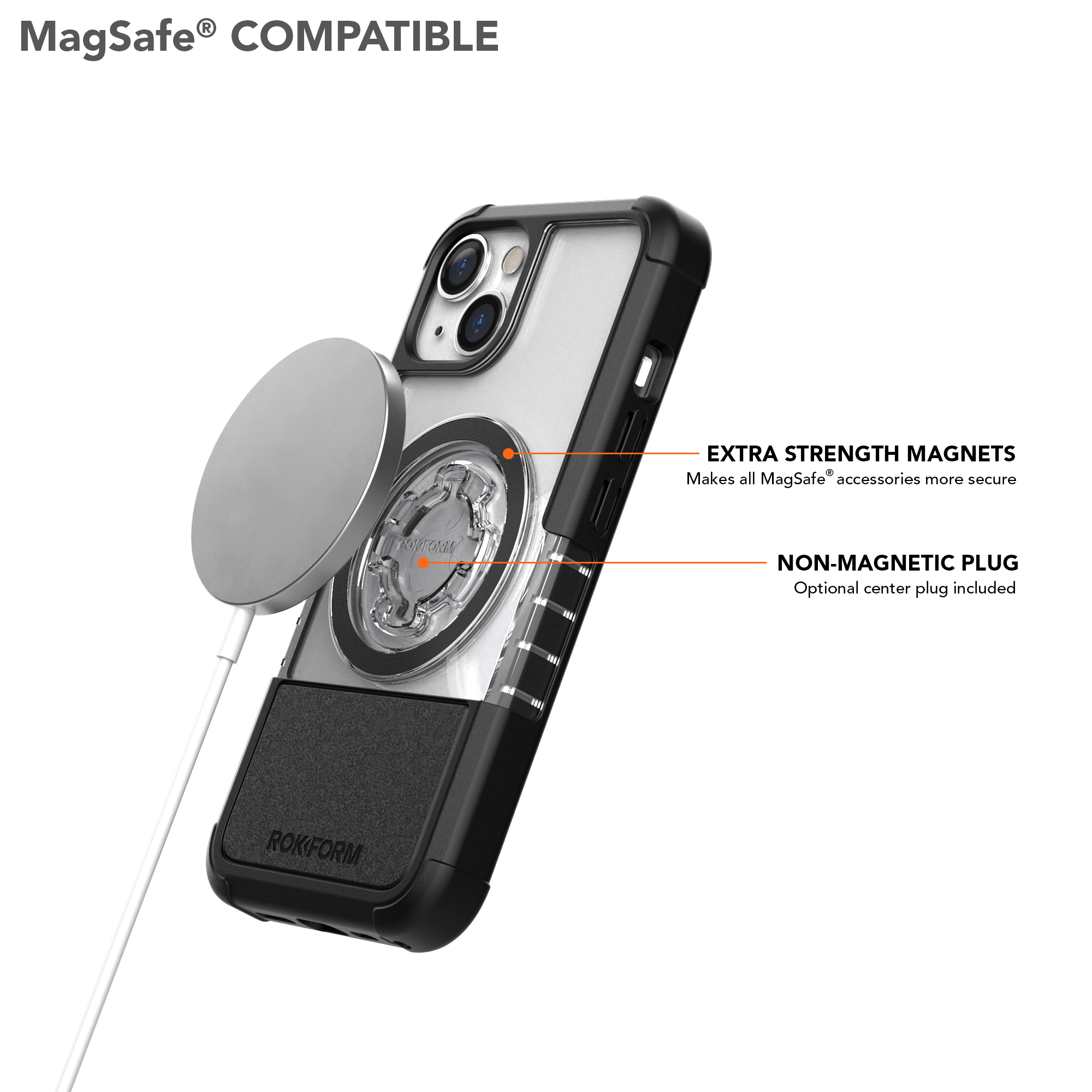 Magnetic iPhone 14 Crystal Case, MagSafe® Compatible