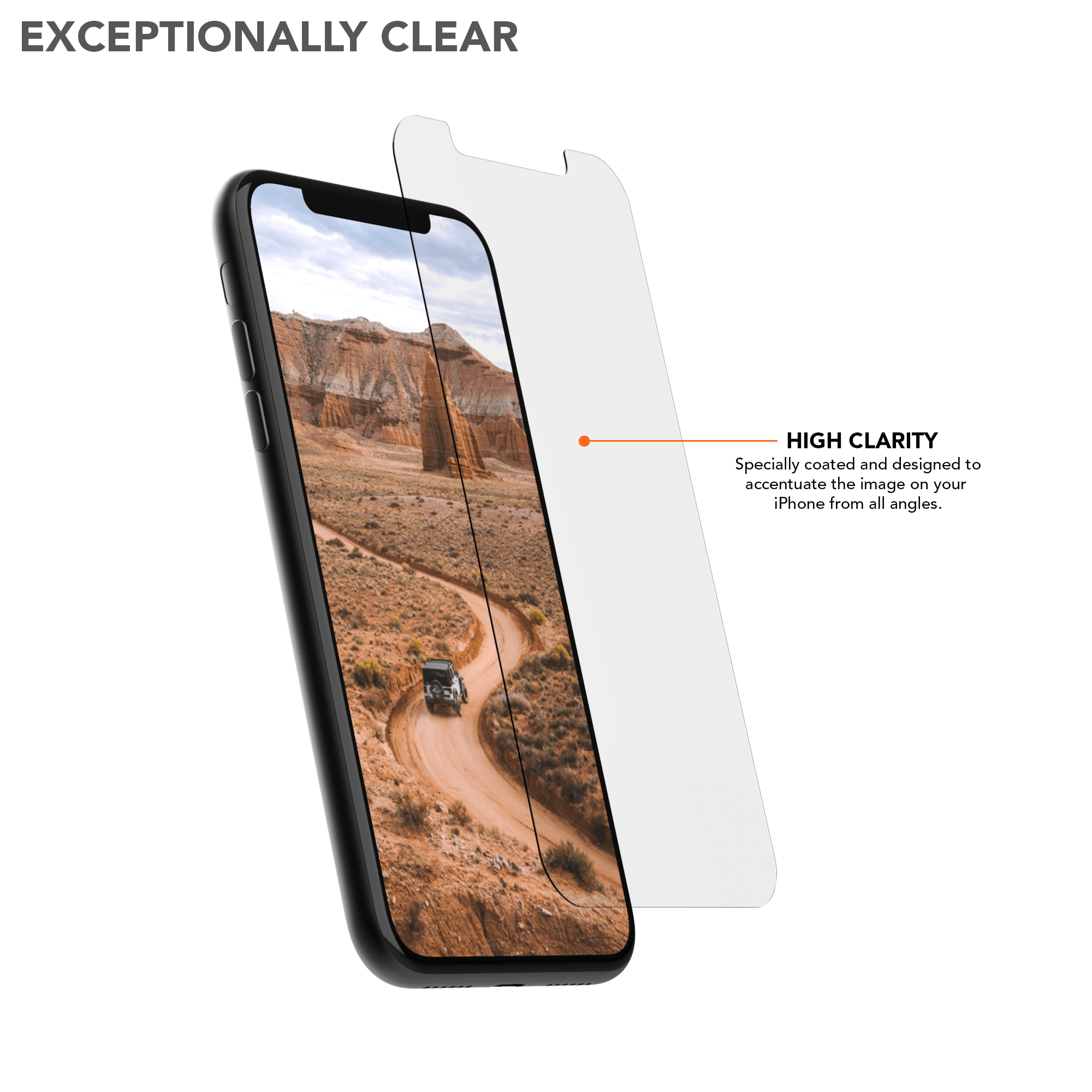Clear iPhone 11/XR Tempered Glass Screen Protector