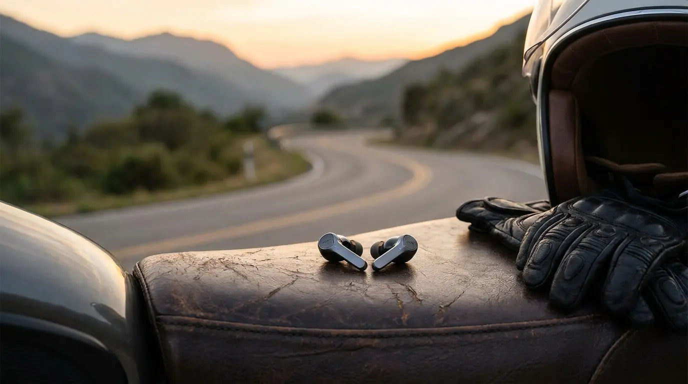 best earbuds to wear with motorcycle helmet SnugsMoto Music Helmet Bluetooth Intercom Best Headphones