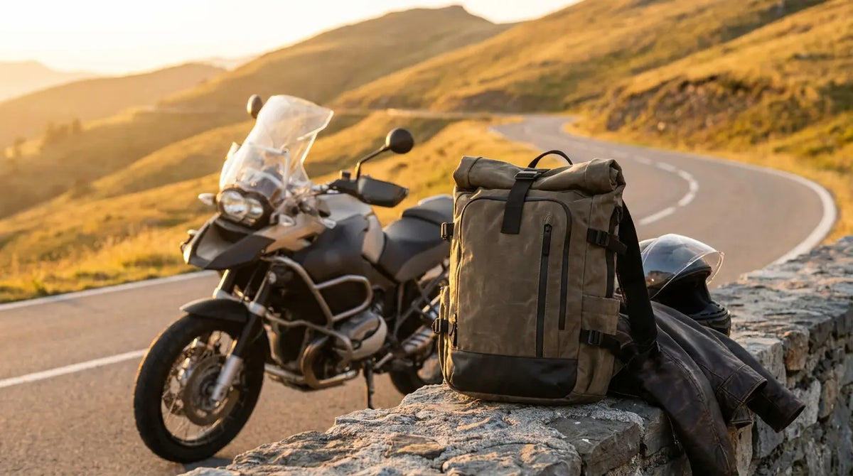 best motorcycle backpack for laptop MKN Carbon Fiber Hard Shell with Helmet Holder bottle so on 9 Best Motorcycle Backpacks for 2025