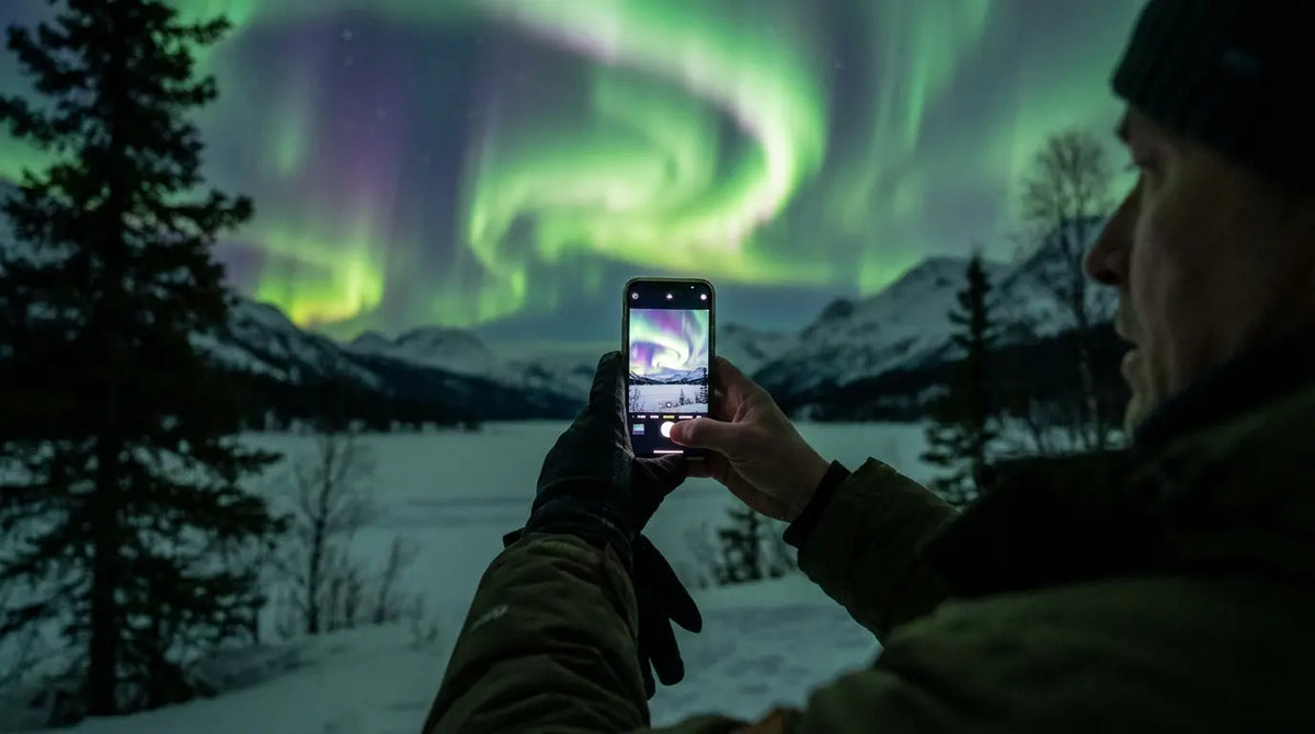 how to use your phone to see the northern lights