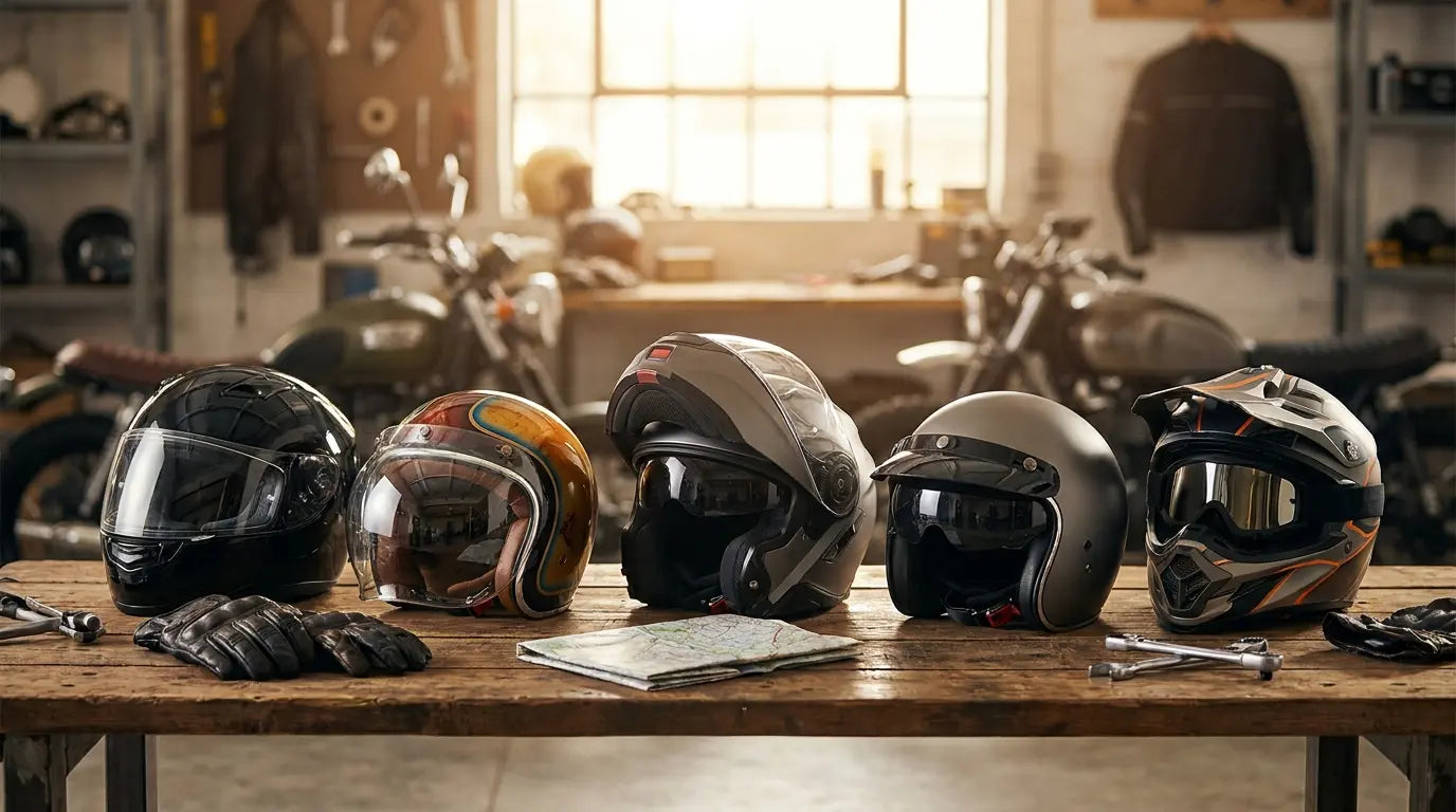 types of motorcycle helmets