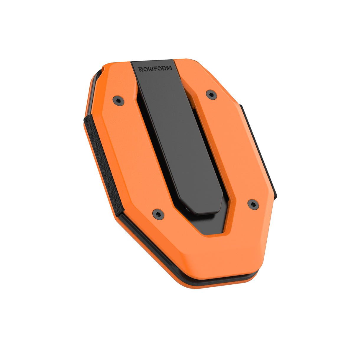 Limited Edition Orange/Black Fuzion Magnetic Wallet with Black Stand