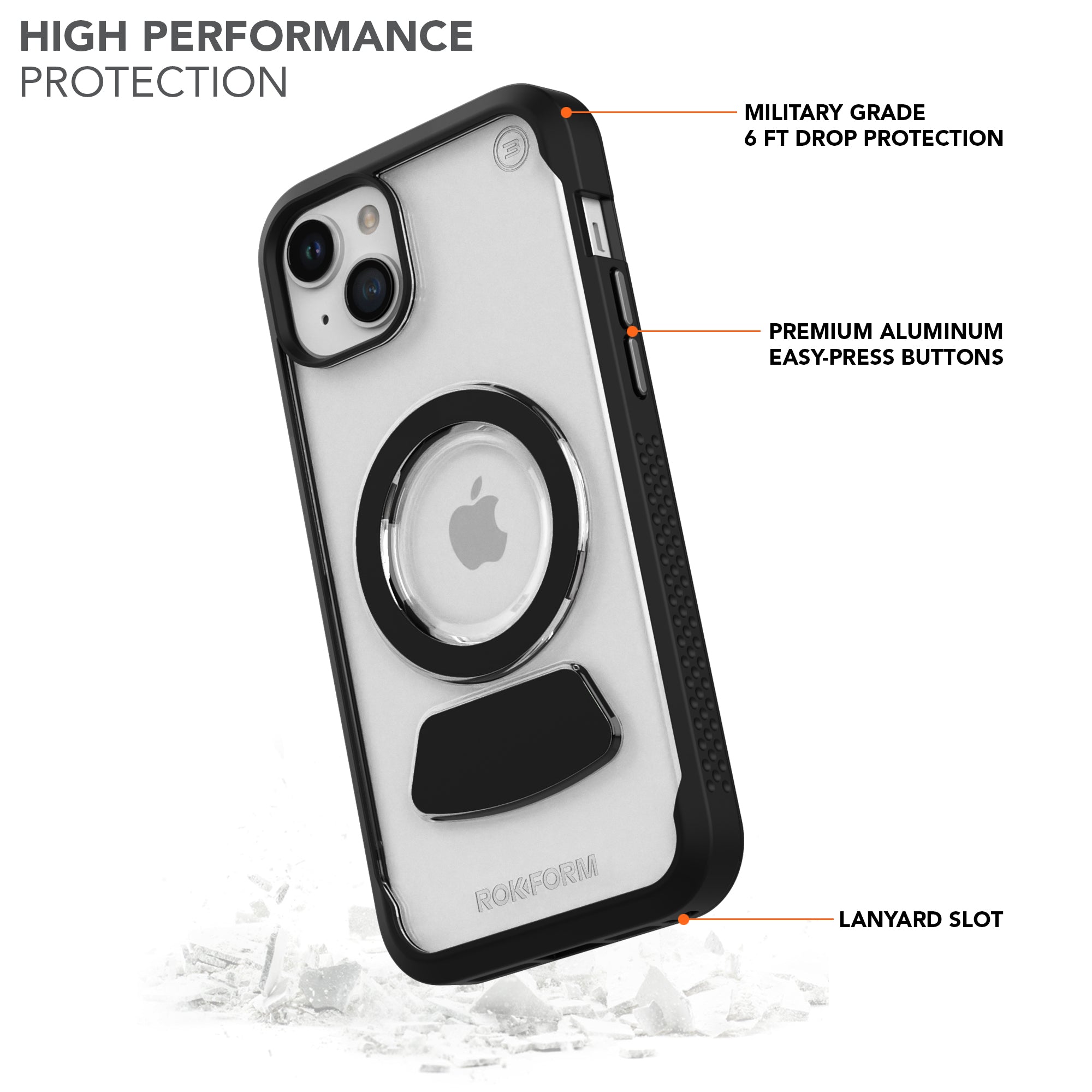 iPhone 15 Plus｜Eagle 3 磁気ゴルフ クリア電話ケース