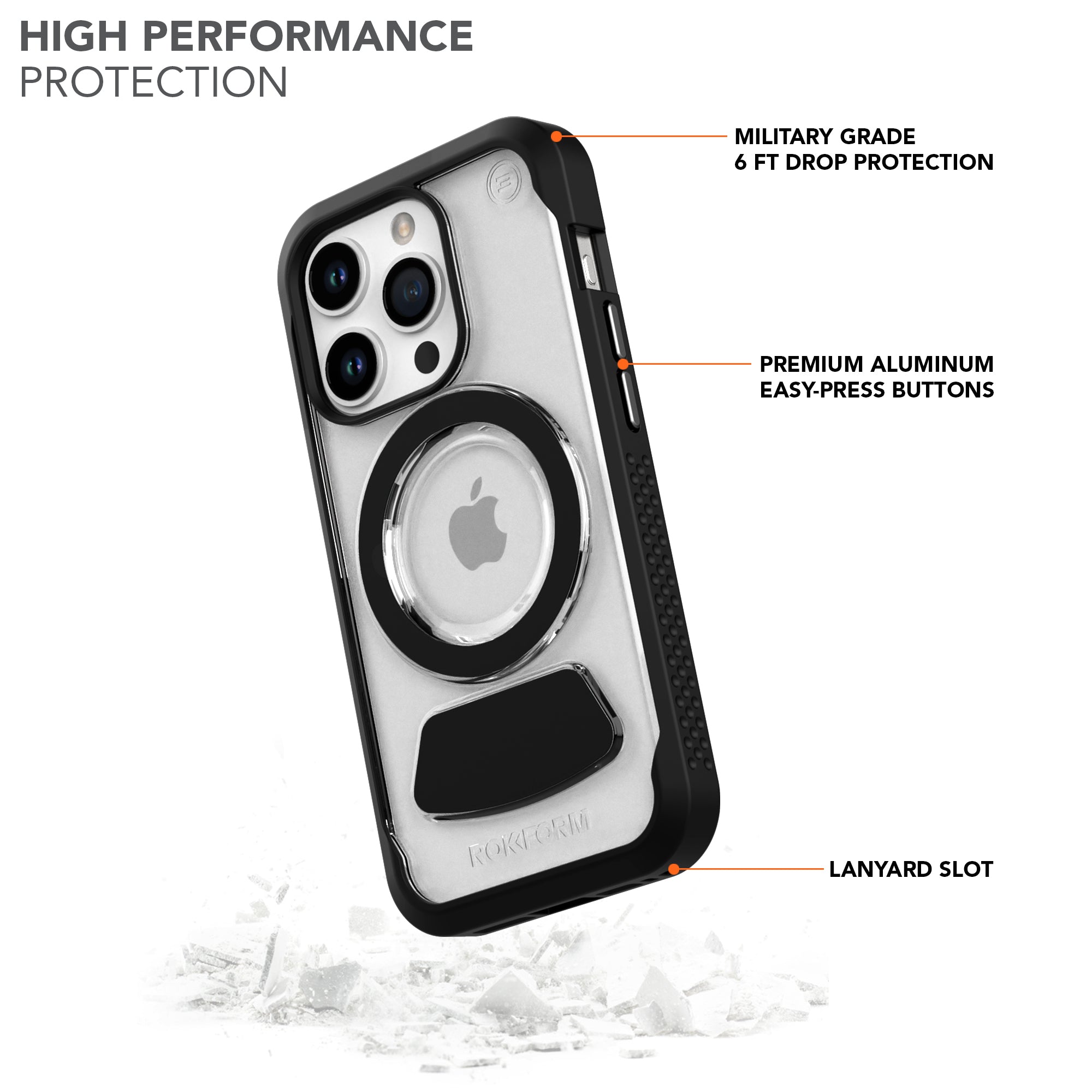 iPhone 15 Pro | Eagle 3 Magnetic Golf Funda transparente para teléfono