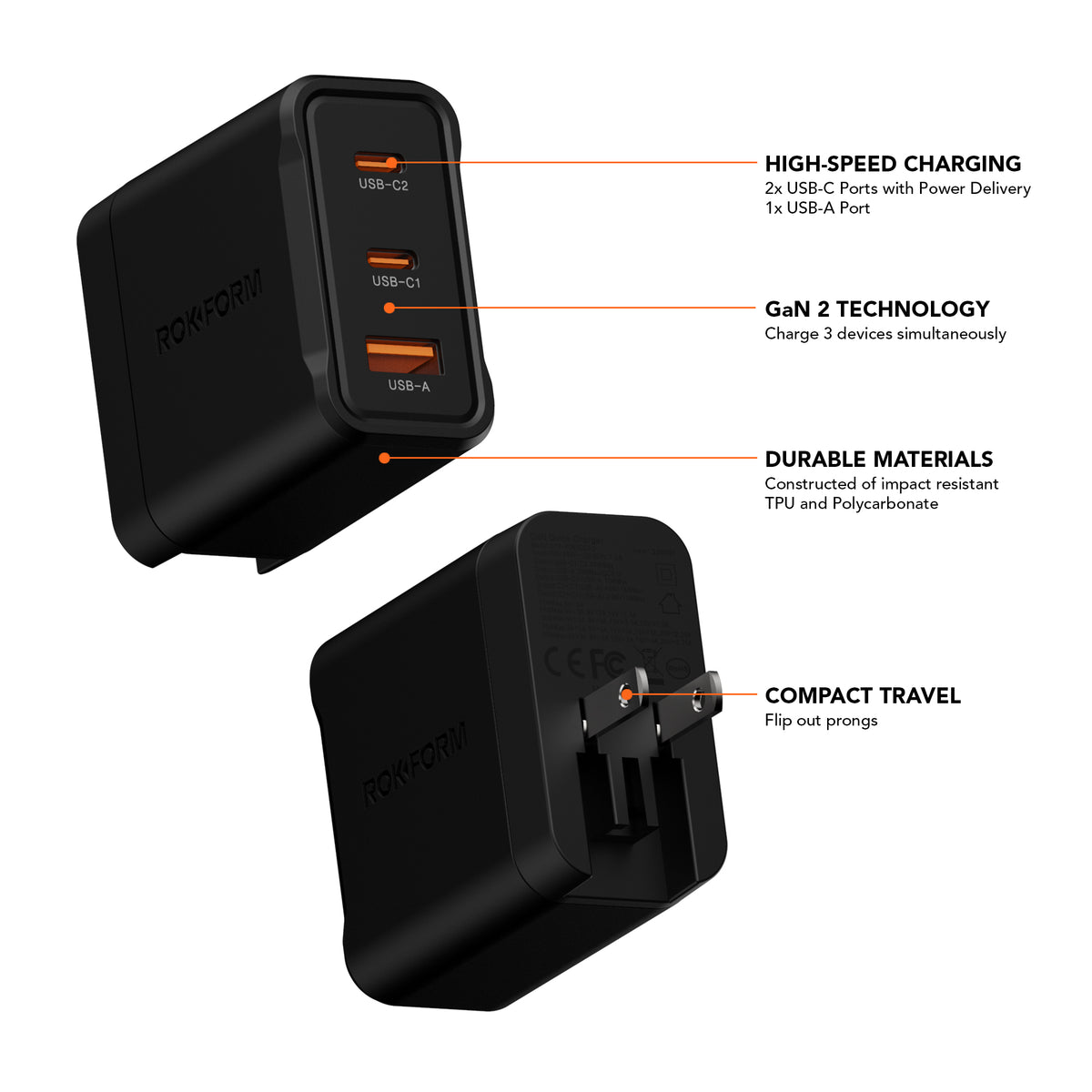 PowerTrip 65W GaN Fast Charger Features