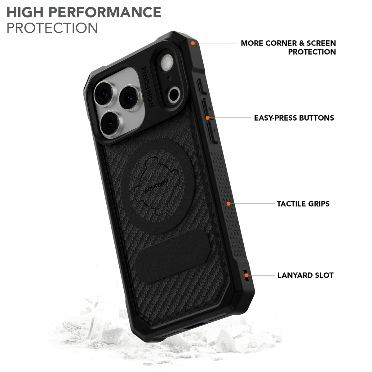 iPhone 17 Pro Max Rugged Case with High Performance Protection