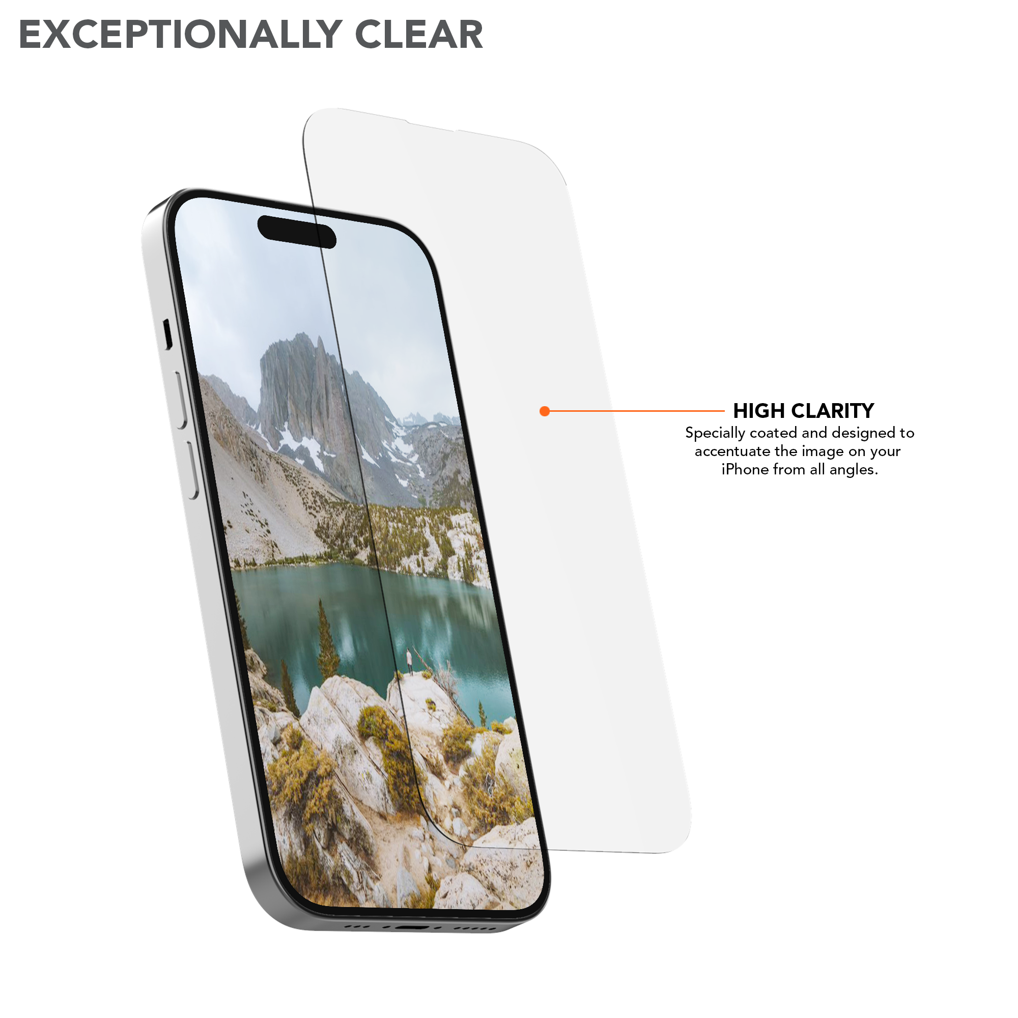 iPhone 15 Pro Max Tempered Glass Screen Protector