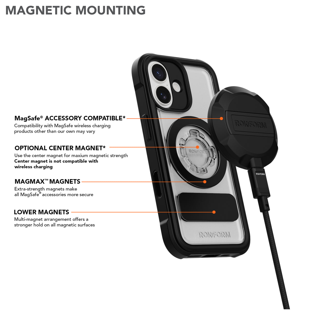 iPhone 17 Crystal Case with Magnetic Mounting