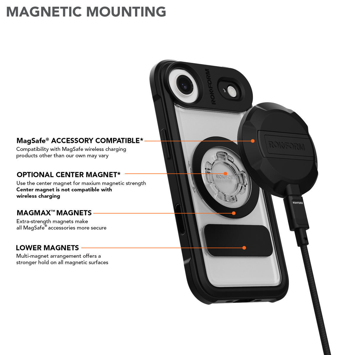 iPhone 17 Air Crystal Case with Magnetic Mounting