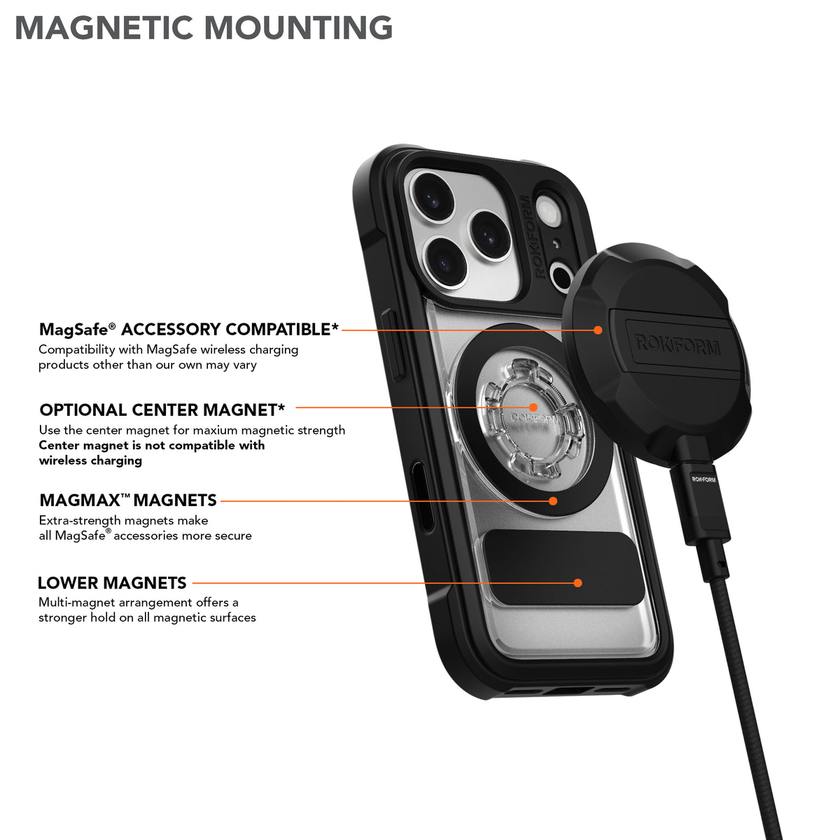 iPhone 17 Pro Crystal Case with Magnetic Mounting