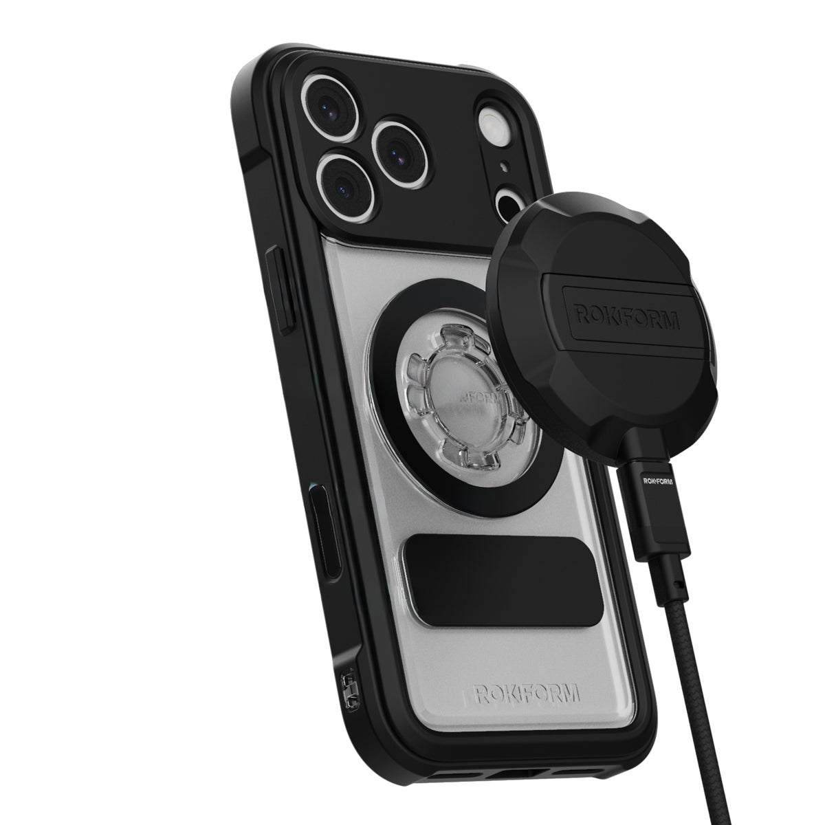 iPhone 18 clear case demonstrating the wireless charging capabilities. 
