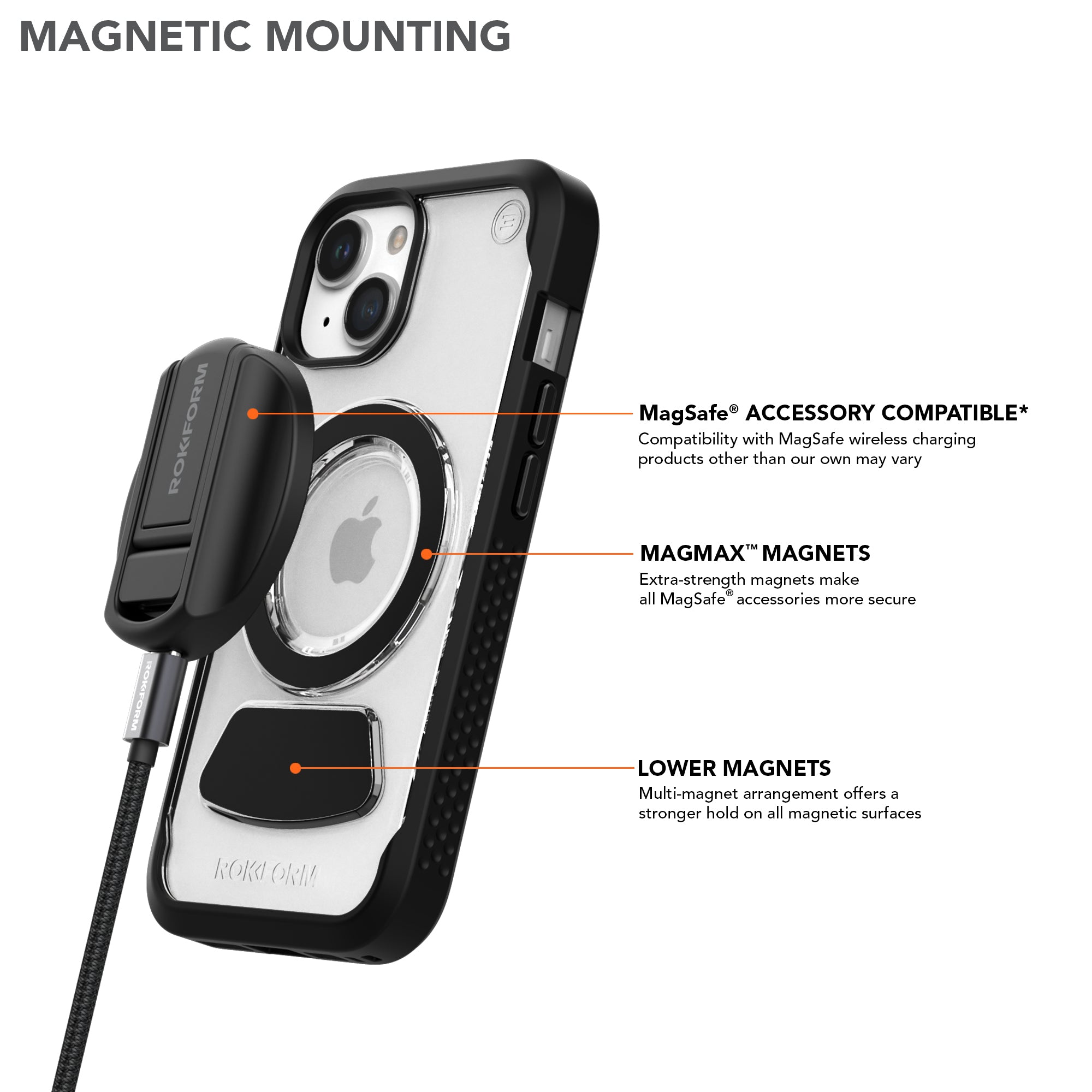 iPhone 15 | Eagle 3 Magnetic Golf Funda transparente para teléfono