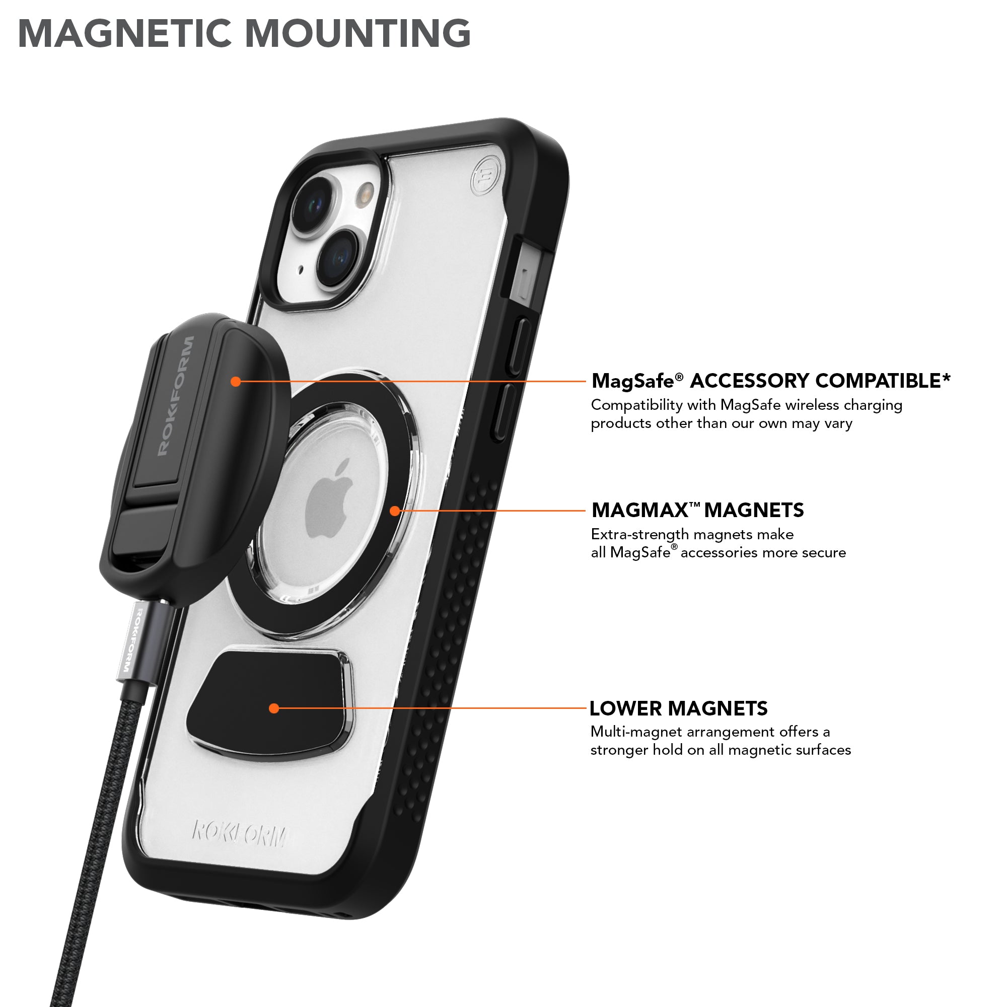 iPhone 15 Plus | Eagle 3 Magnetic Golf Klar Telefon Fall