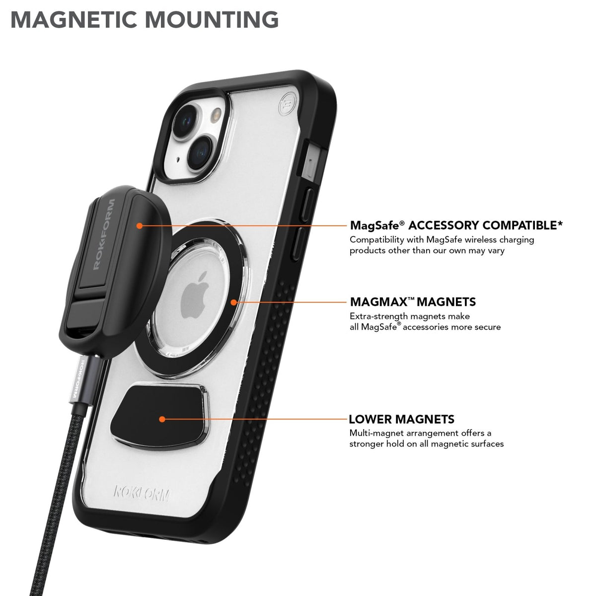 iPhone 15 Plus Eagle 3 Magnetic Golf Clear Case | Rokform iPhone 15 Plus Eagle 3 Magnetic Golf Clear Case | Rokform
