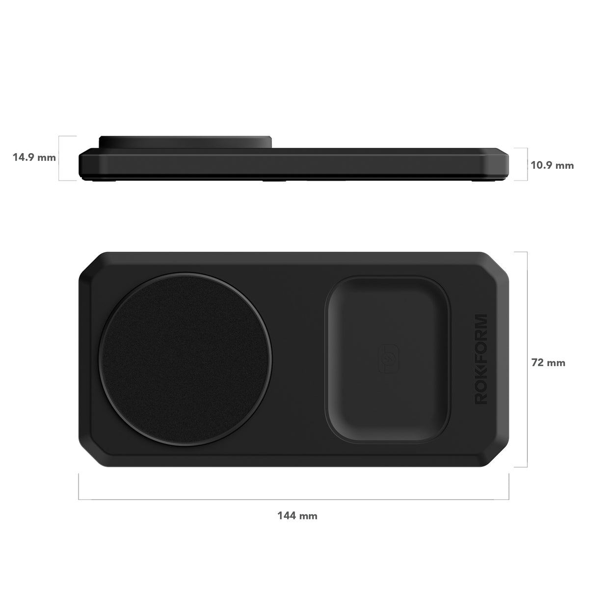 3-in-1 Foldable Wireless Charging Stand Dimensions