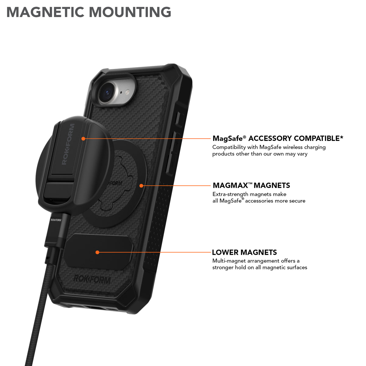Rugged iPhone 16e Case with Magnetic Mounting