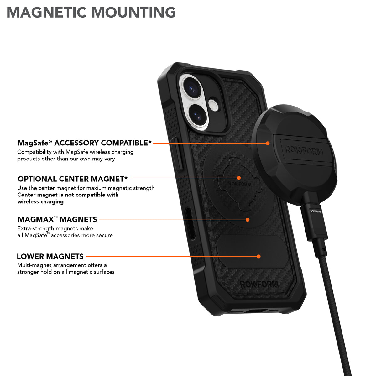 iPhone 17 Rugged Case with Magnetic Mounting