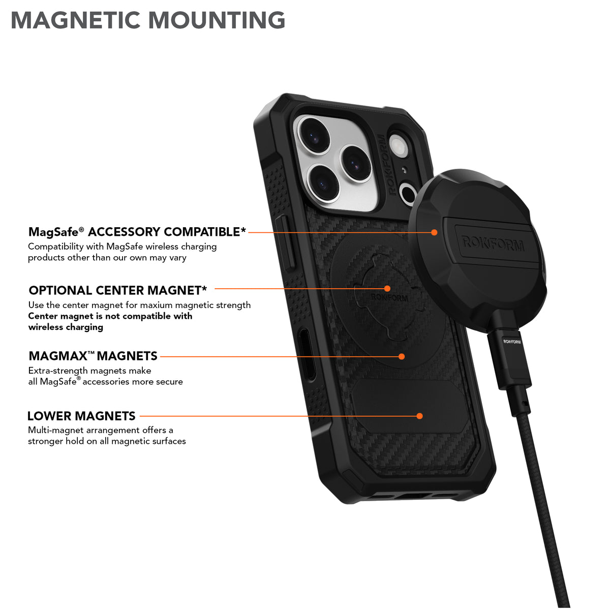iPhone 17 Pro Rugged Case with Magnetic Mounting