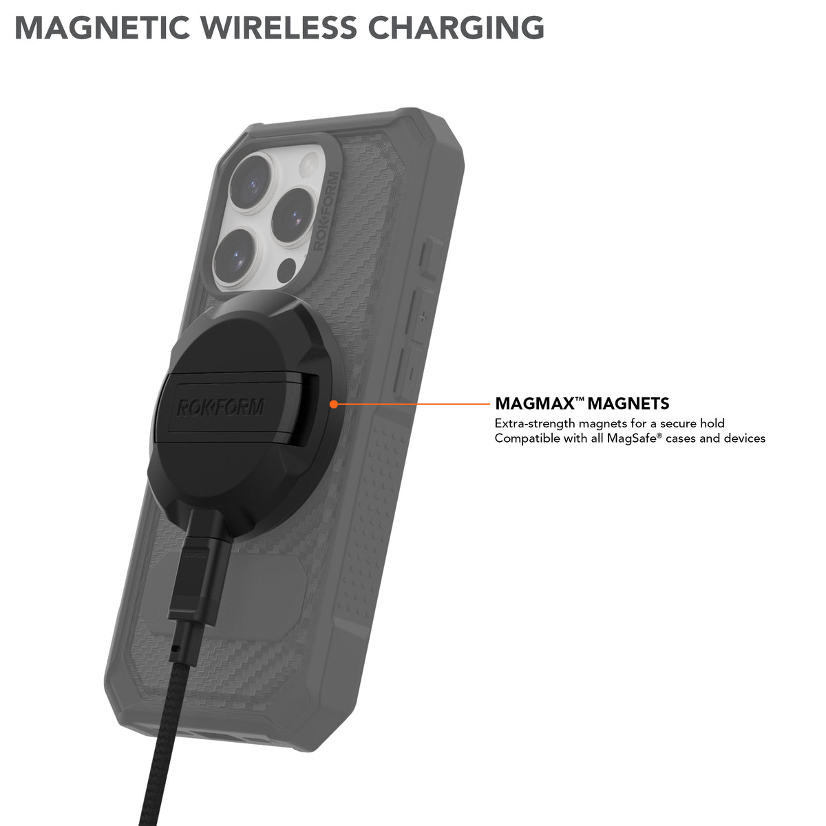 Magnetic Wireless Charging Stand with MAGMAX Magnets