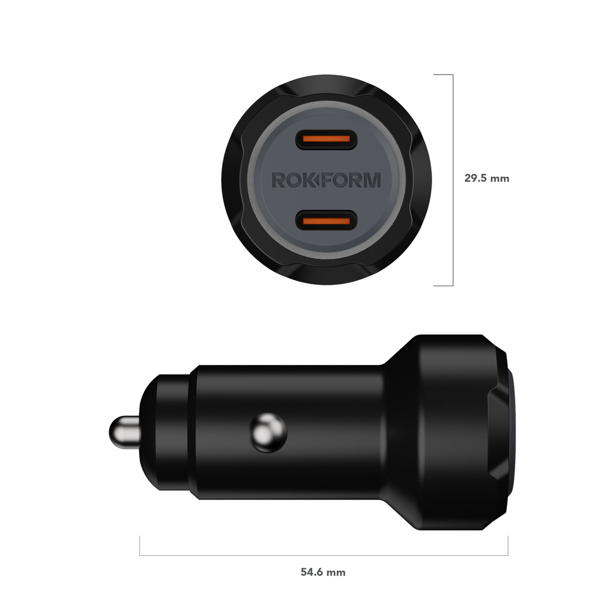 30W Dual USB-C 12V Car Charger