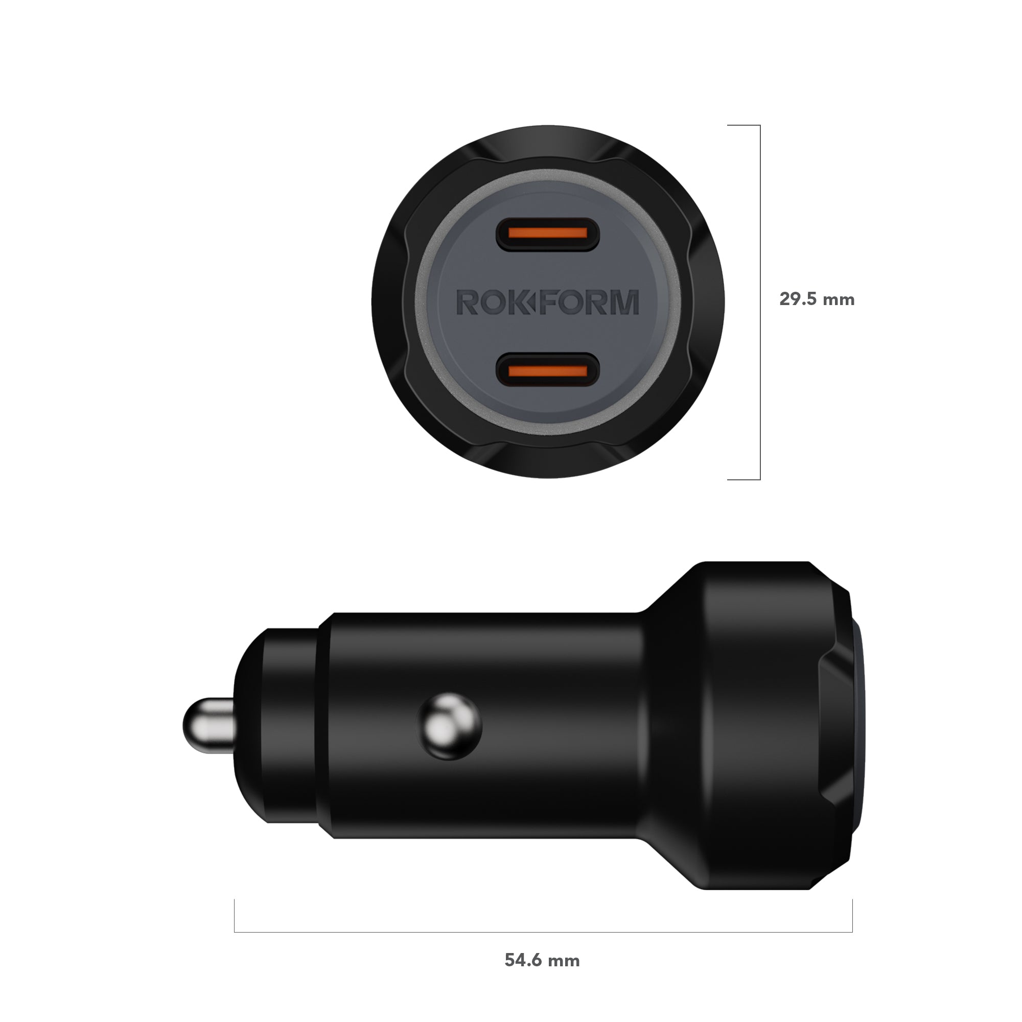 30W Dual USB-C 12V Car Charger