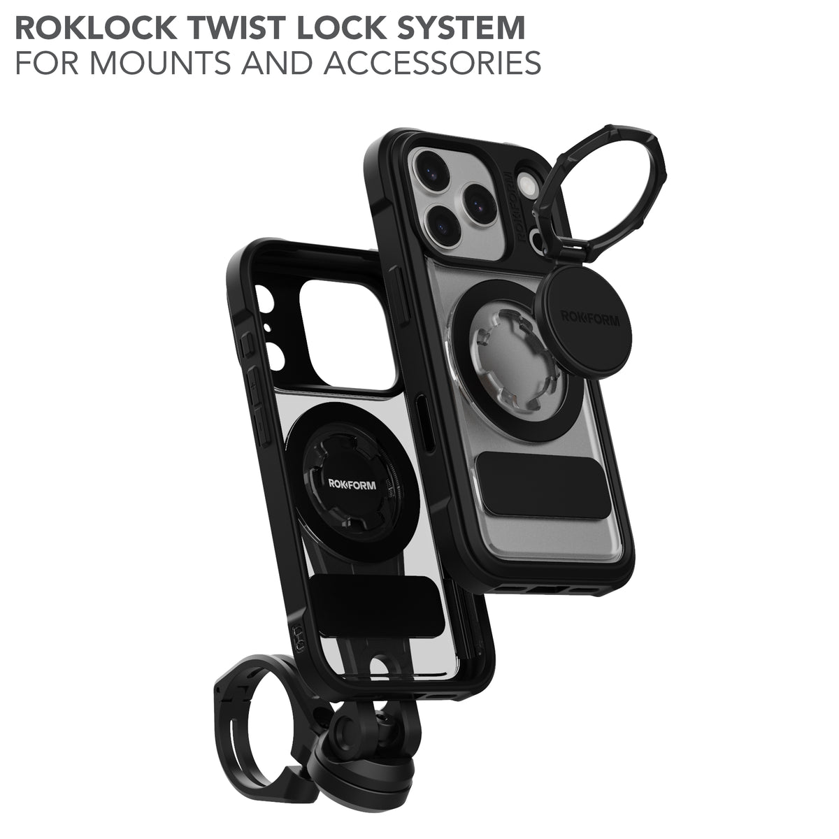 iPhone 17 Pro Crystal Case with Roklock™ Twist Lock System for Mounts and Accessories
