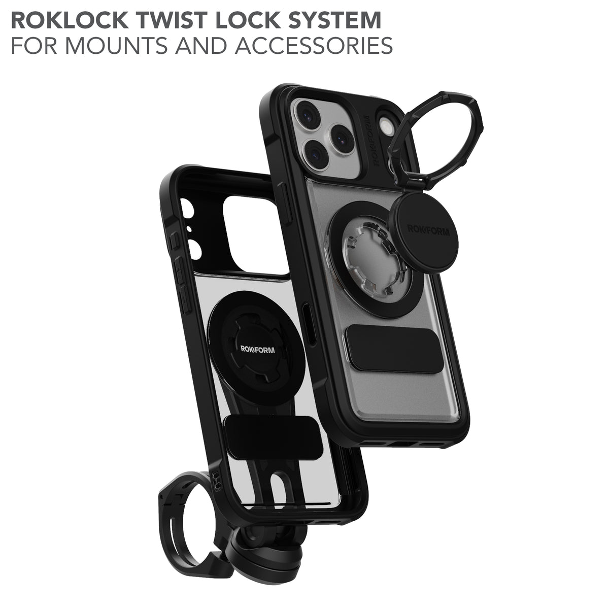 iPhone 17 Pro Max Crystal Case with Roklock™ Twist lock system for Mounts and Accessories