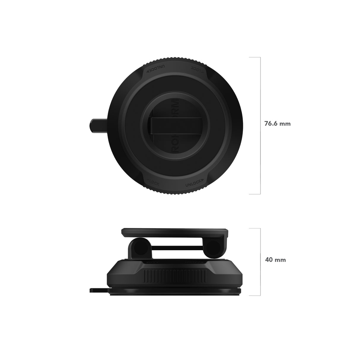 Portable Magnetic Suction Mount Dimensions