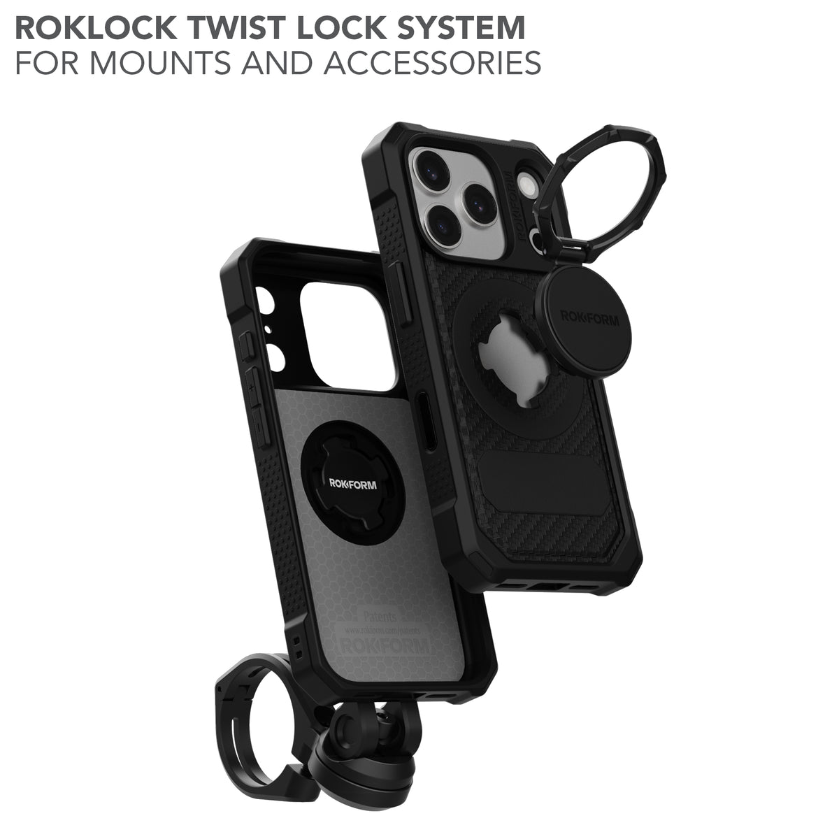 iPhone 17 Pro Rugged Case with Roklock™ Twist lock system for mounts and accessories