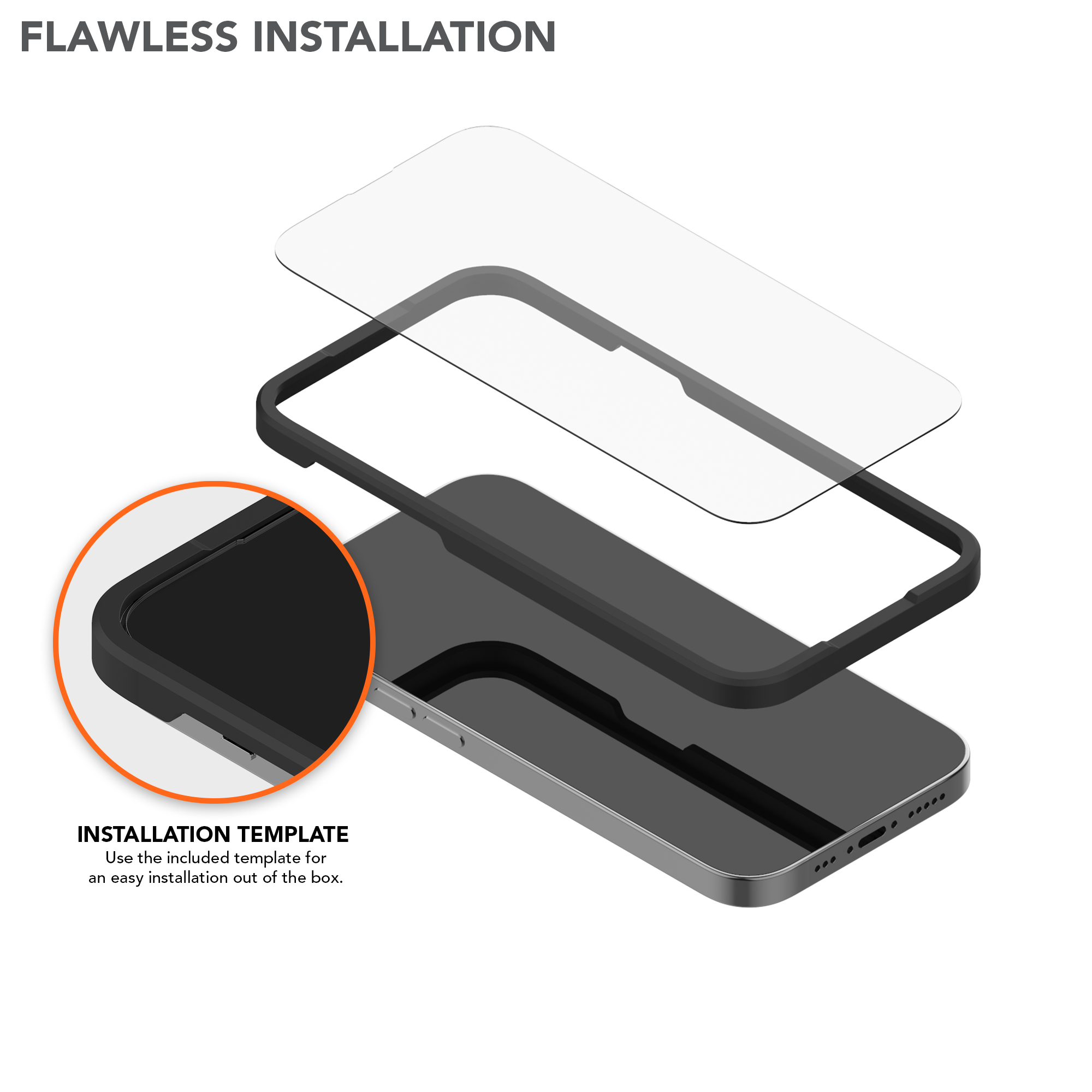 Easy to Install iPhone 14 Plus Tempered Glass Screen Protector