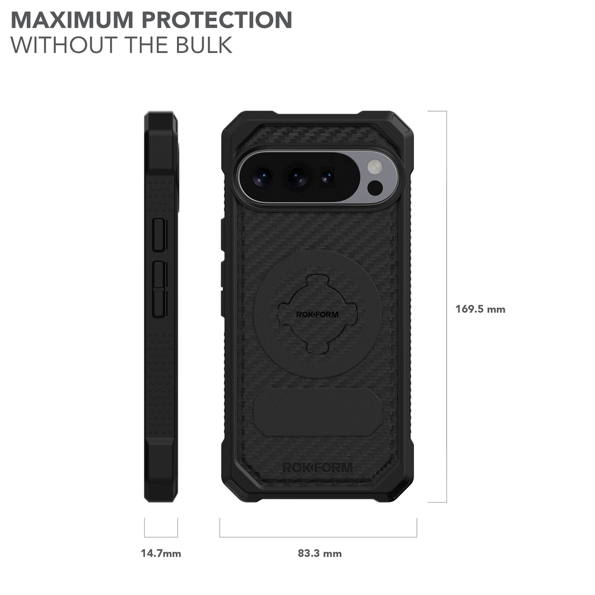 Google Pixel 10 Pro XL Rugged Case Black with Maximum Protection without the Bulk
