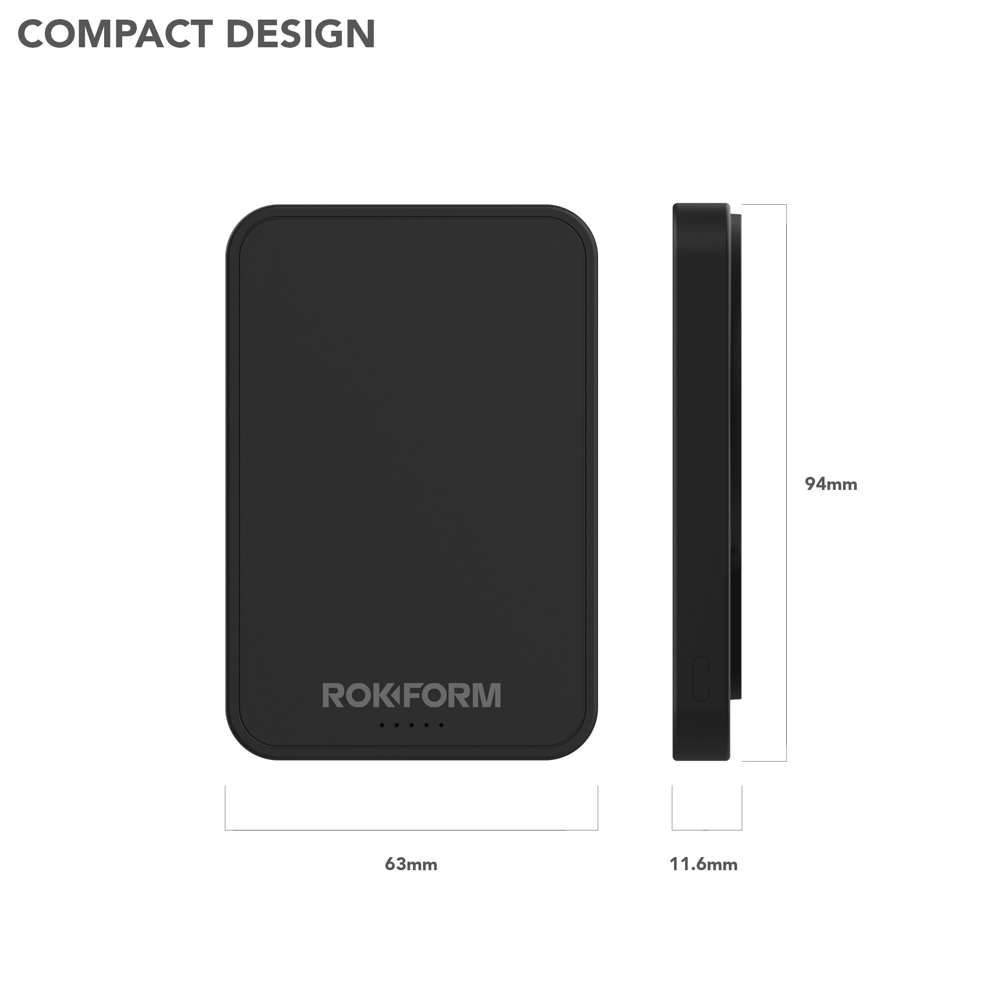 Rokform Magnetic Power Bank Dimensions