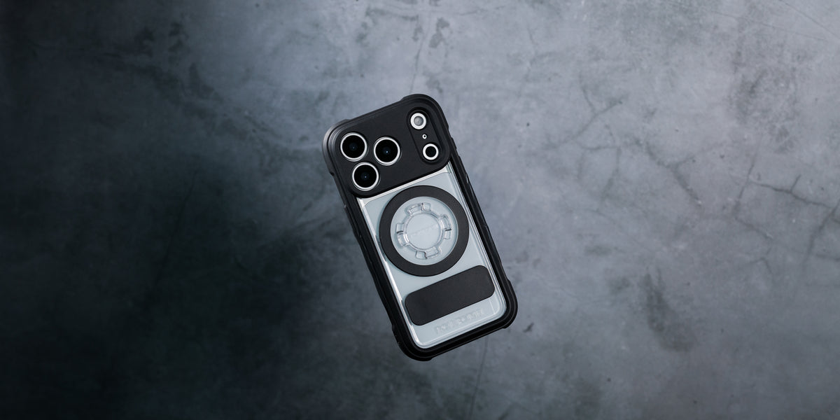 Rokform Crystal Case for iPhone showing the clear back and RokLock port