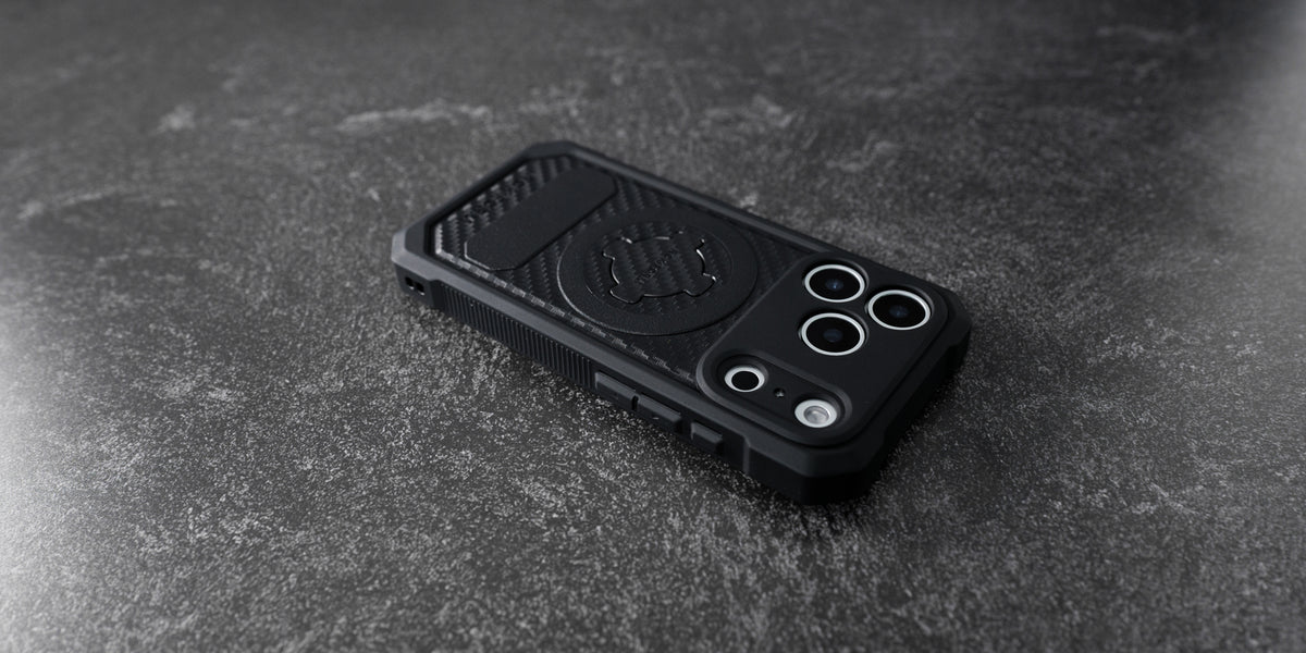Rokform Rugged Case for iPhone showing the textured back and RokLock port
