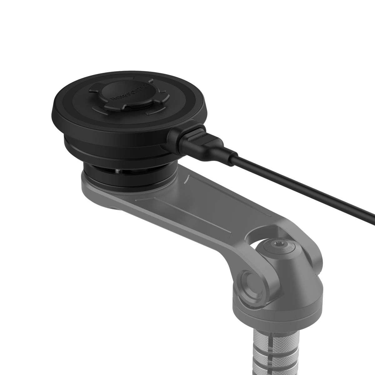 Motorcycle Mount Charging Head on Mount