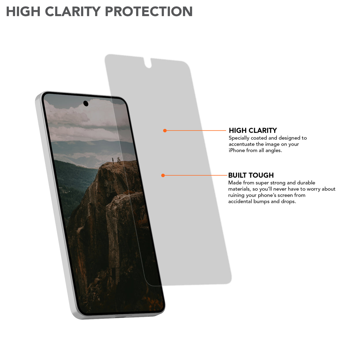 Samsung Galaxy S26 Tempered Glass Screen Protector (2 Pack) with High Clarity Protection 