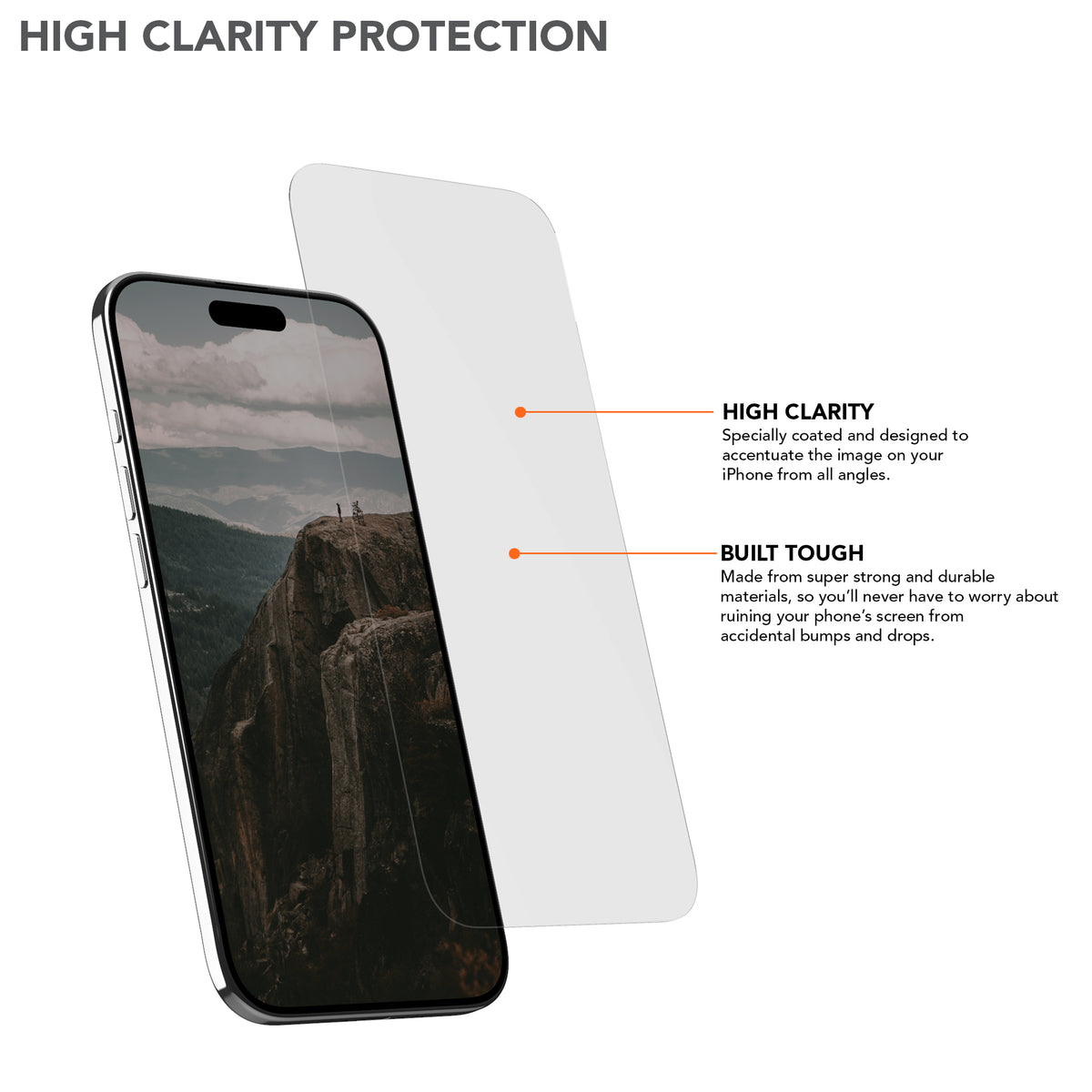 iPhone 17 Air Tempered Glass Screen Protector with High Clarity Protection