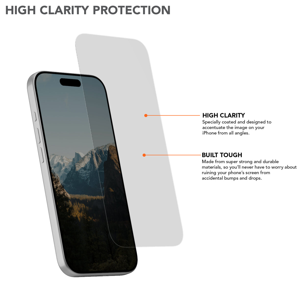iPhone 18 Pro Tempered Glass Screen Protector with High Clarity Protection
